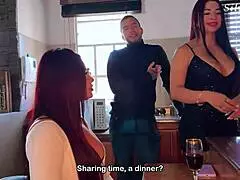 husband and i invite stepsis for wild swinger couple swap orgy