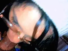 customer settles bill with eager wife's sloppy blowjob service