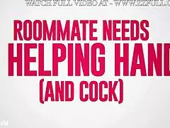 roommate destiny craves your hand fingering her wet ebony pussy before your thick cock stretches her tight hole mira brazzers