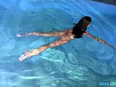 beautiful busty milf nikita reznikova gets rough pool fuck by bodybuilder