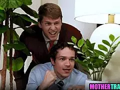 stepmoms trade young stepsons for steamy lesbian group fun