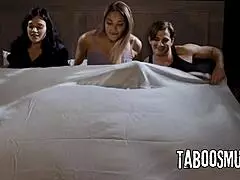 stepmom joins stepson-roommate threesome for hardcore milf blowjob action 😈🍆