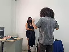 shy ebony latina stylist seduces first-time guy but he holds back from full sex teasing her big ass 😏🔥