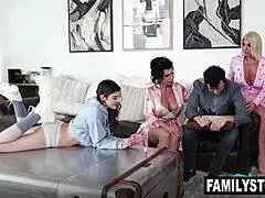 Lucky Stepson Fucks Hot Stepnana Piper Press Stepmom Addyson and Stepsister Julia