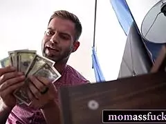 You won't believe how this gorgeous bimbo milf turns her stepson into her anal toy