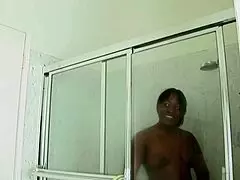 EBONY MILF'S BIG FAT ASS BEGS FOR ACTION SO SHE RAMS IN SEX TOYS