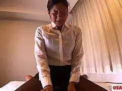 Muscular Japanese Aki Gets Footjob Orgasm From Sex Toy Tease