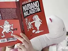 torbe gifts book to tattooed redhead silvia onfire who repays with wild doggystyle cowgirl blowjob fuck