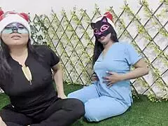 met my best friend at christmas for dildo blowjob practice we're sluts only for special cocks 😘🍆💦