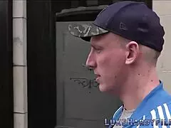 inked british milf brit delivers deep blowjob and handjob tug on luke hardy's monster