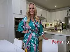 Spider-Man's rider sneaks a pervy ride on busty blonde mother-in-law