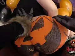 agatha mama luvin bbc poundin my halloween pumpkin hole!!