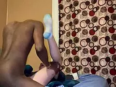 damn this tiny 18+ milf stretches on bigdaddykj's huge black cock