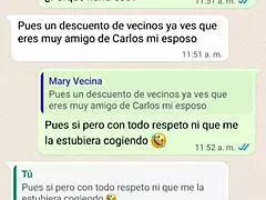 doña mary sends steamy whatsapp under skirt vid then i pound her wet mexican milf pussy hard