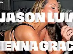 damn sienna grace's curvy pussy stretches wide around jason luv's massive bbc