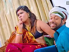 Curvy Desi Bihari Busty Lady Takes Two Servants Deep in Homemade Threesome Hindi Audio