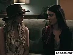 MILF Tricks Skinny Teen Lesbian into Wet Pussy Licking and Horny Old-Young Tongue Fest