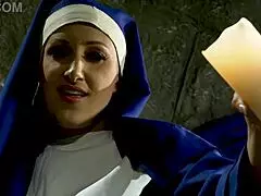 Naughty Dominatrix Nun Angel Long Fucks Cum from Katie K