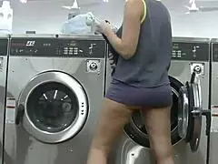 damn i'm sucking this huge black cock at college laundry in sheer top, voyeur pt1!!