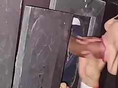 hey naughty latina milf why head to gloryhole swinging to slurp stranger cocks on camera?