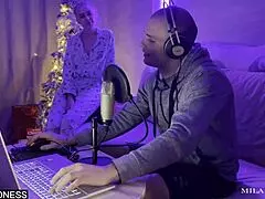 Stepson Ravages Wet Russian Stepmom During Game Stream!