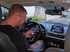 mature colombian monique fuentes bounces on driver's cock cowgirl in the car