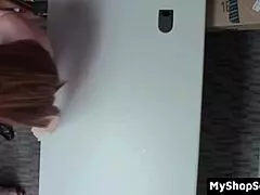 hey petty theft cops caught stepdaughter now watch her tight pussy get blackmailed doggystyle in office 4some 😈🔥