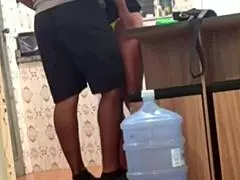 Belinha hotwife flashes and seduces delivery guy then uber rider.