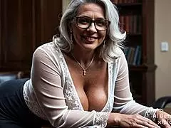 Hot milf teacher bends over naughty in classroom for forbidden student pounding!