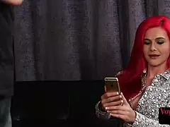 CFNM Redhead Milf Seduces Jerker with Dirty Talk and Sexy Curves!