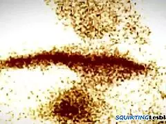 lesbian milf with big tits squirts pussy juice on babe's face in heels