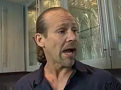 yo check black haired stepdaughter slurping big cock for facial cumshot!