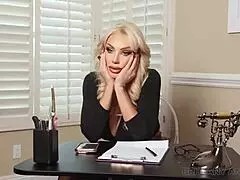 Brittany Andrews Moans in Lingerie While Masturbating at Work!