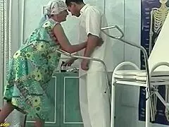 crazy doctor roughly fists ugly grandma in hospital