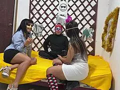 so we kicked off 2026 inviting my best friend for a wild threesome, hubby doggy wrecked her