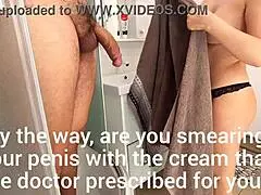 hey busty stepmom, need help rubbing ointment on that throbbing stepson cock with subtitles?