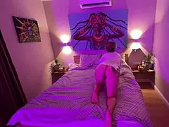 she bends over for deepthroat doggystyle before bed so her wet pussy dreams of more orgasms