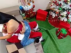 stepsis sucks stepdad's cock for christmas penance