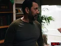 School principal and huge tits milf take rough office pounding from Little Puck