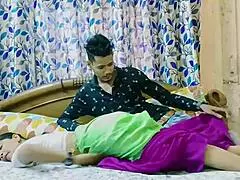 whoa indian desi bhabhi milf rides young lover hard 😍 creampie finish!