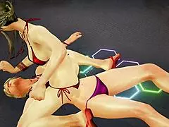 Nina faces off against that tough mature Latina in a wild fantasy clash