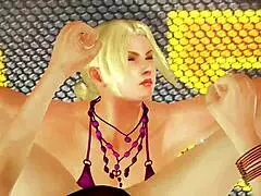 Nina faces off against that tough mature Latina in a wild fantasy clash