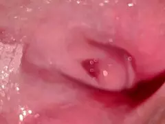 close-up shaved pink pussy view 361 days post-virginity loss for amateur japanese wife