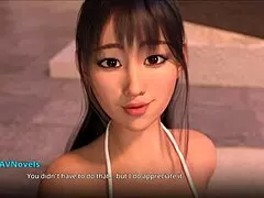 Brunette teen girlfriend confesses party games with big tits friend and massive ass play