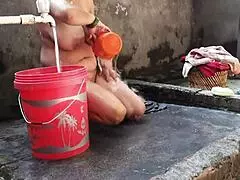 Big boob Indian bhabhi flashes wet pussy outdoors craving more