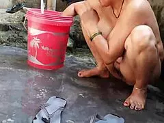 Big boob Indian bhabhi flashes wet pussy outdoors craving more