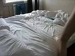 Wife sucks lover's big cock deepthroat then doggystyle pussy fuck cumshot on ass