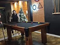 wanna bet high stakes on pool table loser pays with pussy?