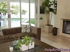 hey busty teen client wanna scissor with your hot milf masseuse outdoors?