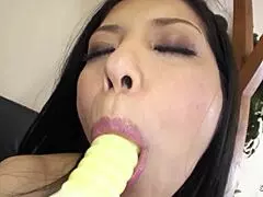 Step-mom caught stroking hairy pussy talks step-son into his first blowjob.